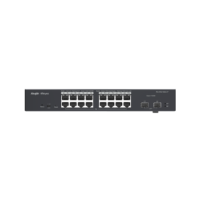 Switch L2 Administrable PoE con 16 puertos Gigabit PoE 802.3af/at + 2 SFP para fibra 1Gb, gestión gratuita desde la nube, 240w  RG-ES218GC-P