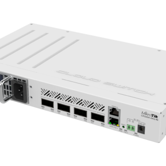 Switch Capa 3 de MikroTik CRS504-4XQ-IN con 4 ranuas QSFP28 y una interfaz fast ethernet para administración   CRS504-4XQ-IN
