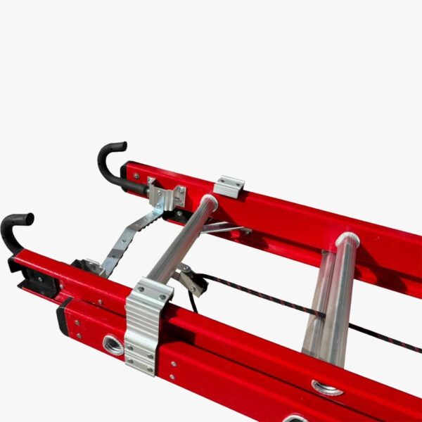 Escalera Extensible de Fibra de Vidrio Dielectrica 24 Peldaños Retraida 3.8m Extendida 6.48m LT-MX-LA24 - Imagen 2