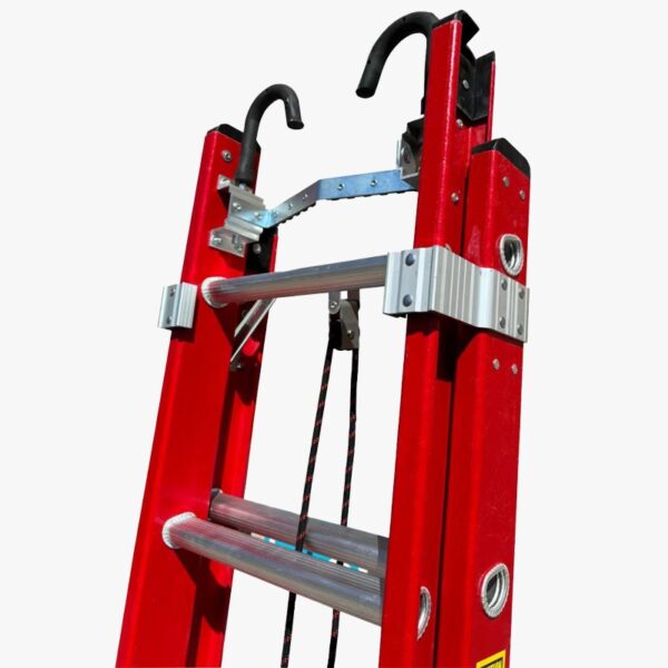 Escalera Extensible de Fibra de Vidrio Dielectrica 24 Peldaños Retraida 3.8m Extendida 6.48m LT-MX-LA24 - Imagen 5