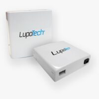 Cajetin de enchufe de fibra 2 puertos SC, cargada con 1 adaptador SC/APC (Roseta) LT-FFS-2-C