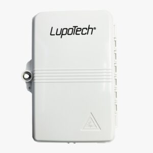 Caja de terminación de FTTH 4FO IP65 cargada con Splitter 1*4 SC/APC + 4 Adaptadores SC/APC, Blanca LT-HGT-4A-B