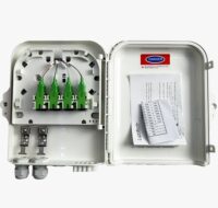 Caja de terminación de FTTH 8 FO IP65 cargada con Splitter 1*8 SC/APC + 8 Adaptadores SC/APC, Blanca   LT-HGT-8E-B
