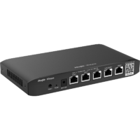 Router administrable cloud con 3 puertos LAN gigabit, 1 Puerto WAN gigabit y 1 puerto LAN/WAN gigabit configurable, hasta 100 clientes con desempeño de 600 Mbps  RG-EG105G-V2