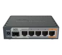 Router Dual Core, 5 puertos Gigabit, 1 Puerto SFP, PoE in, PoE Out  RB760IGS