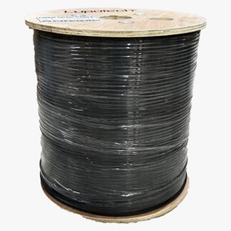 LT-MX-GJYXFCH01  Cable Drop 01 FO GJYXFCH01 FRP G657A2 Negro LSZH 2mm x 5mm 1Km Mensajero de Acero