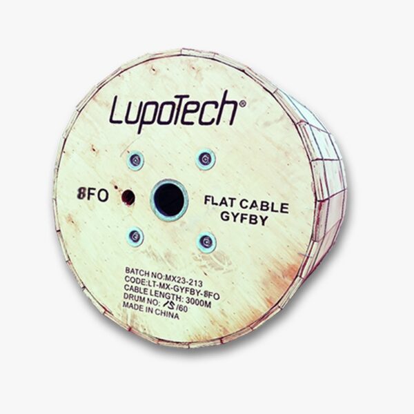 Cable Drop Plano OVAL 8 Hilos FTR 2mm carrete 3 Km  LT-MX-GYFBY-08FO