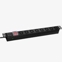 Multitoma PDU 1U 19" de Aluminio NEMA5-15R 15A 3Gx16AWG x 2M UL montaje en Rack  LT-MX-PDU8UL